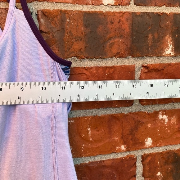 Lululemon Womens 4 Purple Strappy Draped Open Back Wild Tank Sports Bra - Picture 9 of 11